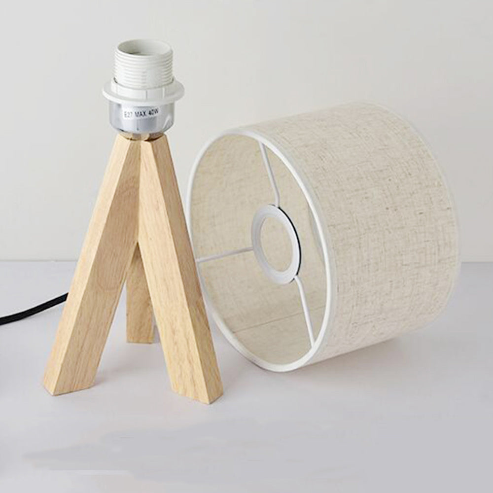 Minimalistisk Bordlampe i Massivt Træ med E27 Fatning – Ideel til Hyggelig Belysning og Stilfuld Indretning-5