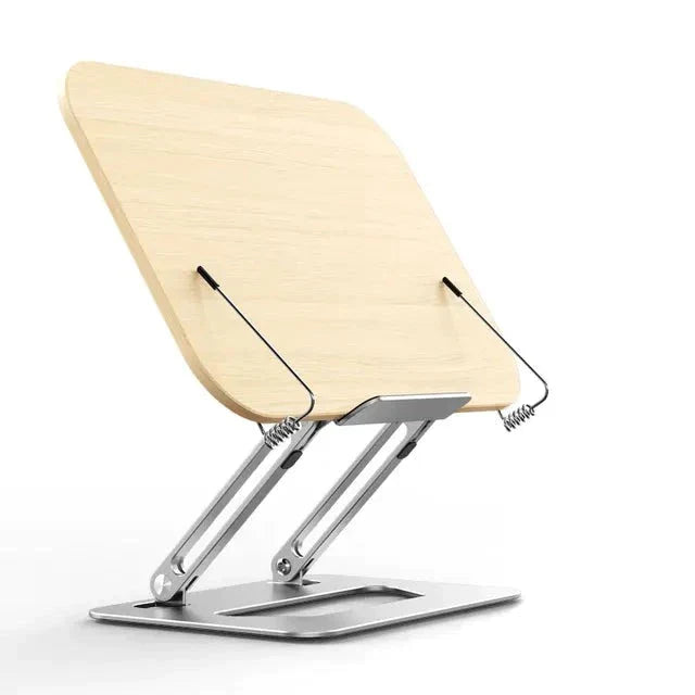 Variant image for Multifunktionel Aluminium Læseholder – Justerbar og Sammenklappelig til Bøger, Laptops og Tablets – Sølv-2