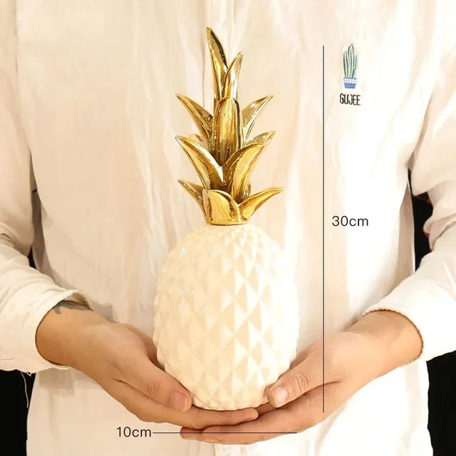 Variant image for Keramisk Dekorationsstykke i Guld – Elegant Ananas Design til Stilfuld Indretning-2