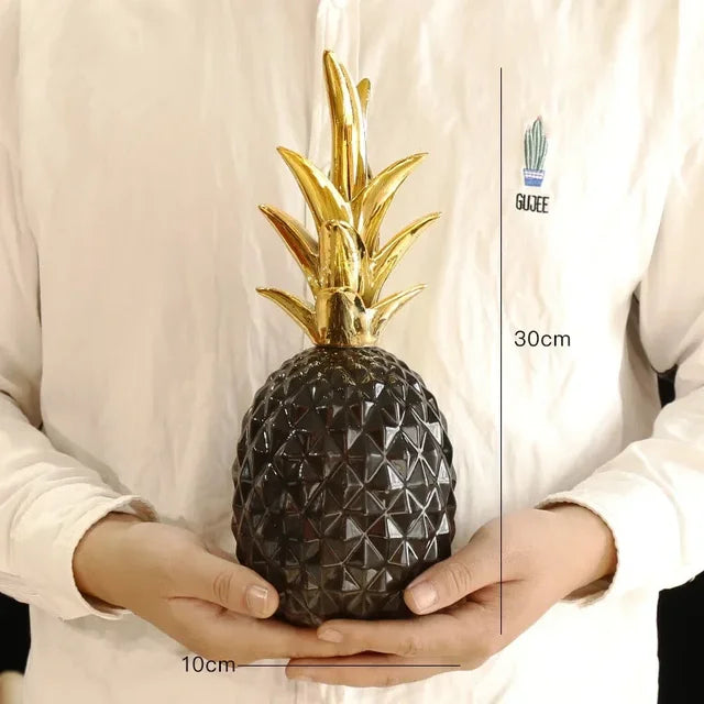 Variant image for Keramisk Dekorationsstykke i Guld – Elegant Ananas Design til Stilfuld Indretning-3