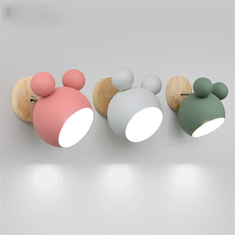 Mickey Væglampe til Børn – Magisk LED Belysning i Høj Kvalitet til Børneværelset, 15 cm Aluminium-2