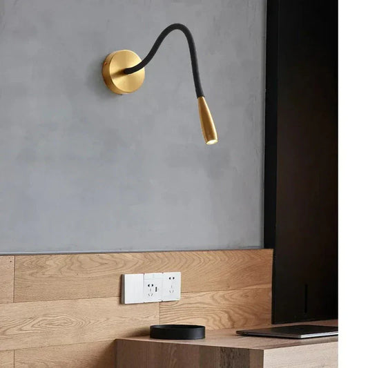 LuxaBeam - Moderne LED-væglampe med justerbar, fleksibel arm til stue og soveværelse