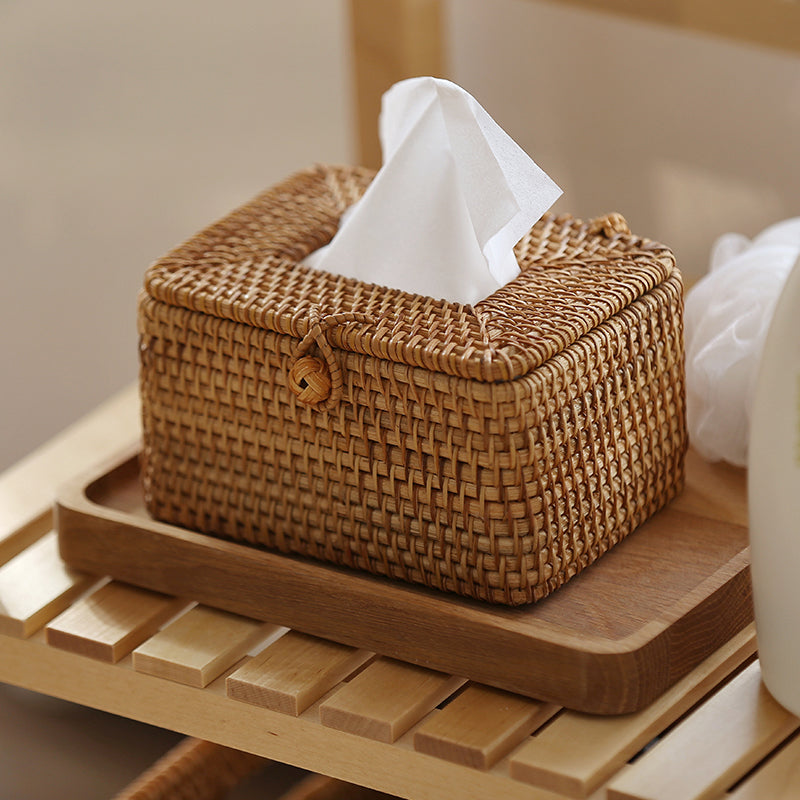 Naturéa - Rattan Tissue Box - Håndvævet elegance med et naturligt touch