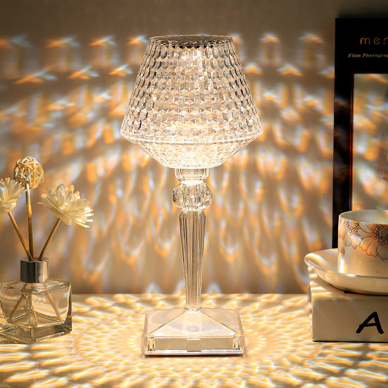 LuxeGlow - Krystalbordlampe | Dæmpbar LED-humørbelysning