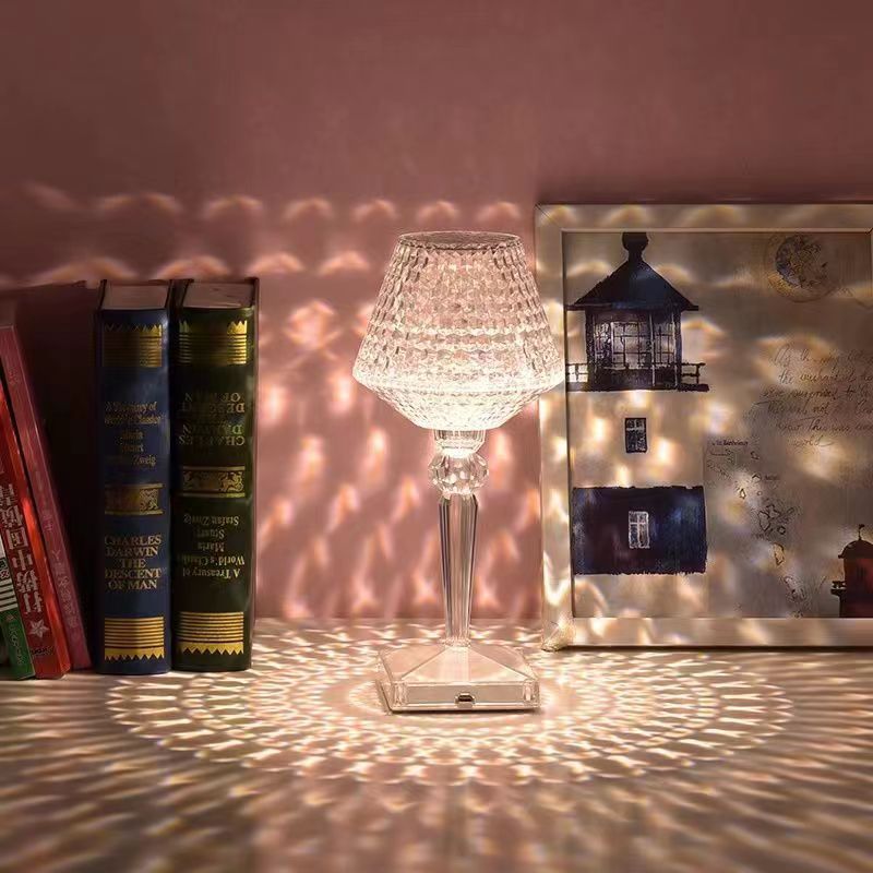 LuxeGlow - Krystalbordlampe | Dæmpbar LED-humørbelysning