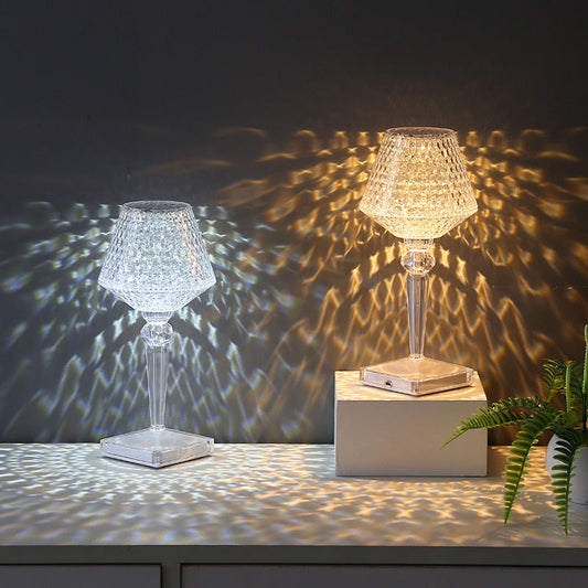 LuxeGlow - Krystalbordlampe | Dæmpbar LED-humørbelysning