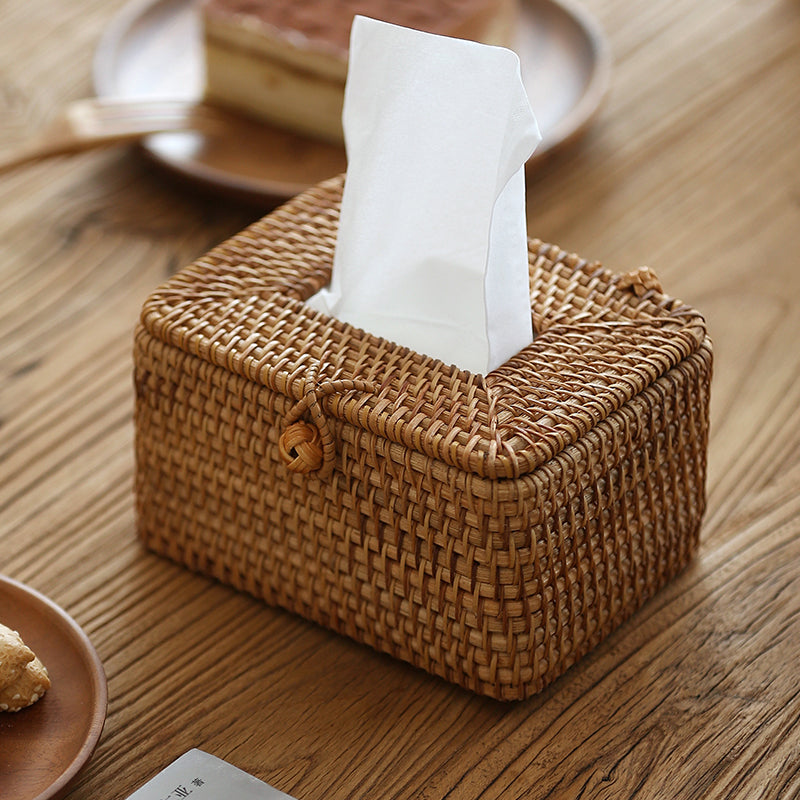 Naturéa - Rattan Tissue Box - Håndvævet elegance med et naturligt touch