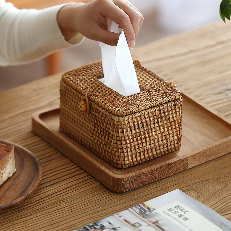 Naturéa - Rattan Tissue Box - Håndvævet elegance med et naturligt touch