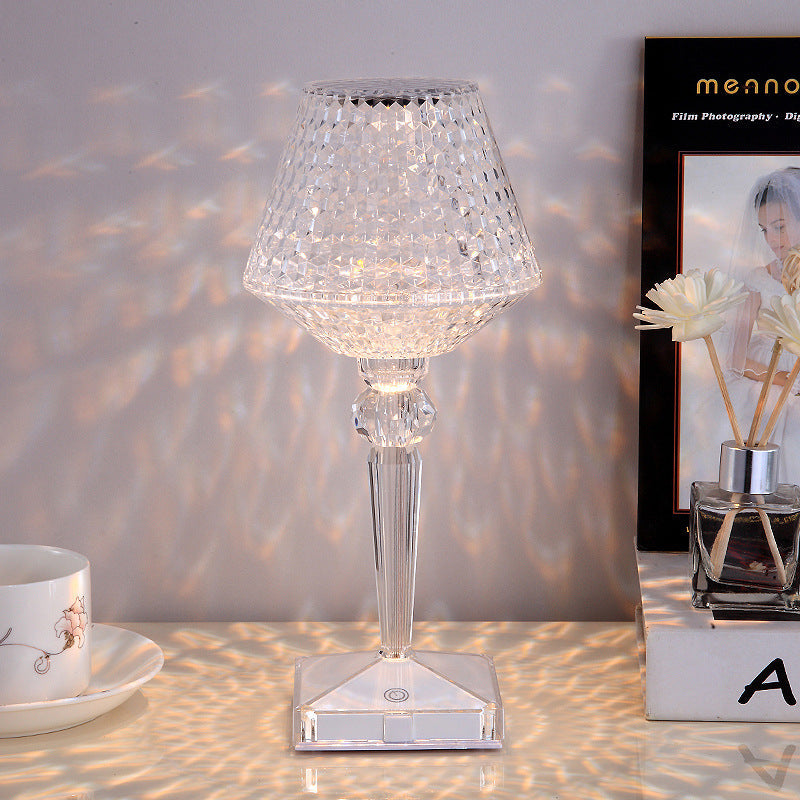 LuxeGlow - Krystalbordlampe | Dæmpbar LED-humørbelysning
