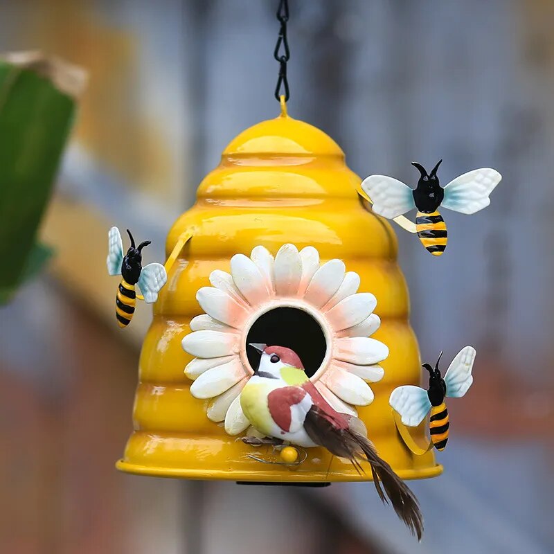 Rustikt Vogelnest i Harz med Elegant Design – Vejrbestandigt, 14,4 cm x 16,5 cm, Ideelt til Haveindretning-2