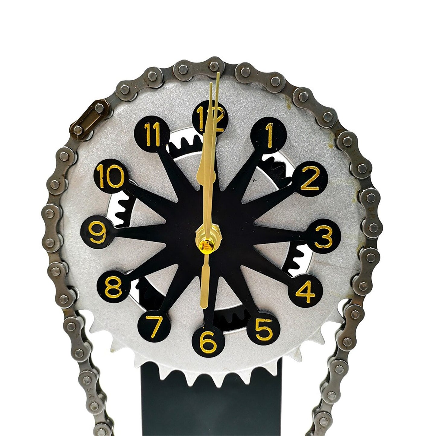 Roterende Tandwiel Vægur i Metal og Harz – Vintage Steampunk Design med Ægte Bevægelse, 30,5 cm-3