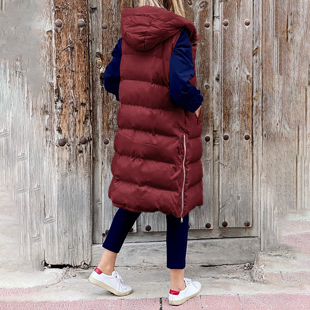 CozyVest - Lang puffer-vest med hætte | Ultimativ og stilfuld beskyttelse mod kulden