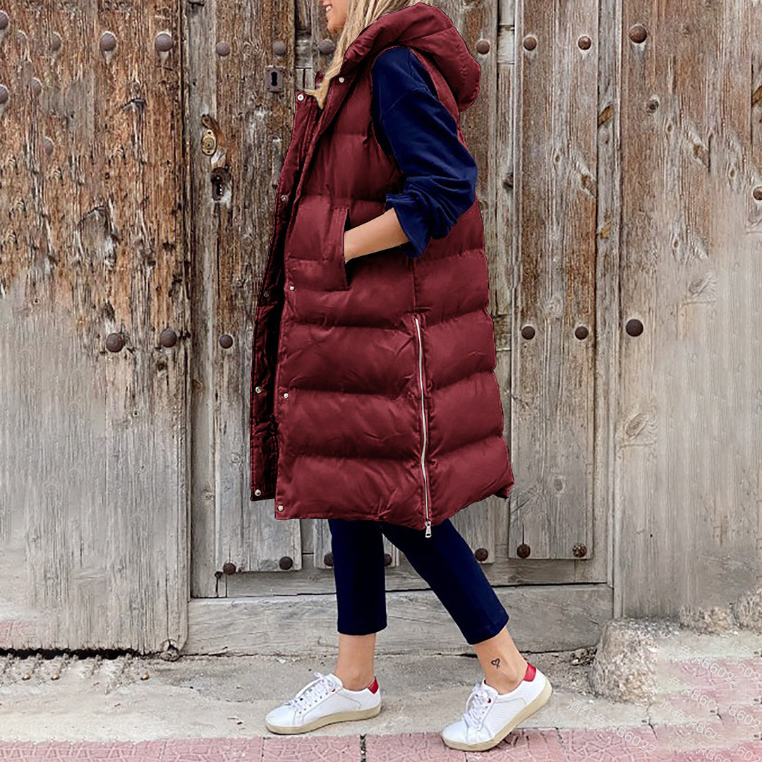CozyVest - Lang puffer-vest med hætte | Ultimativ og stilfuld beskyttelse mod kulden