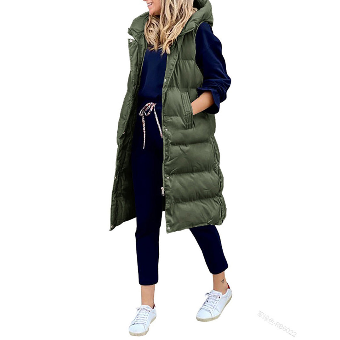 CozyVest - Lang puffer-vest med hætte | Ultimativ og stilfuld beskyttelse mod kulden