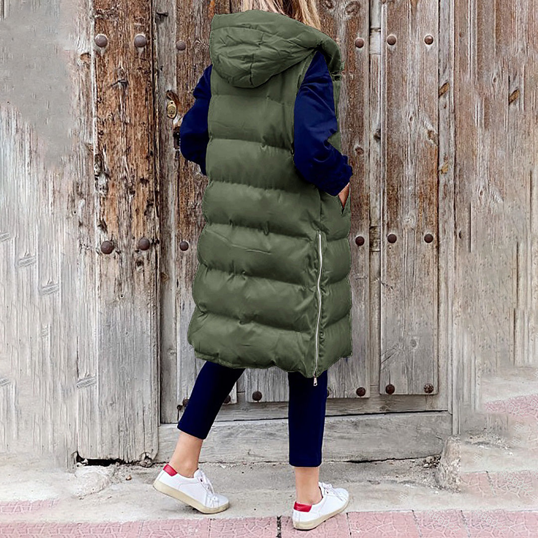 CozyVest - Lang puffer-vest med hætte | Ultimativ og stilfuld beskyttelse mod kulden