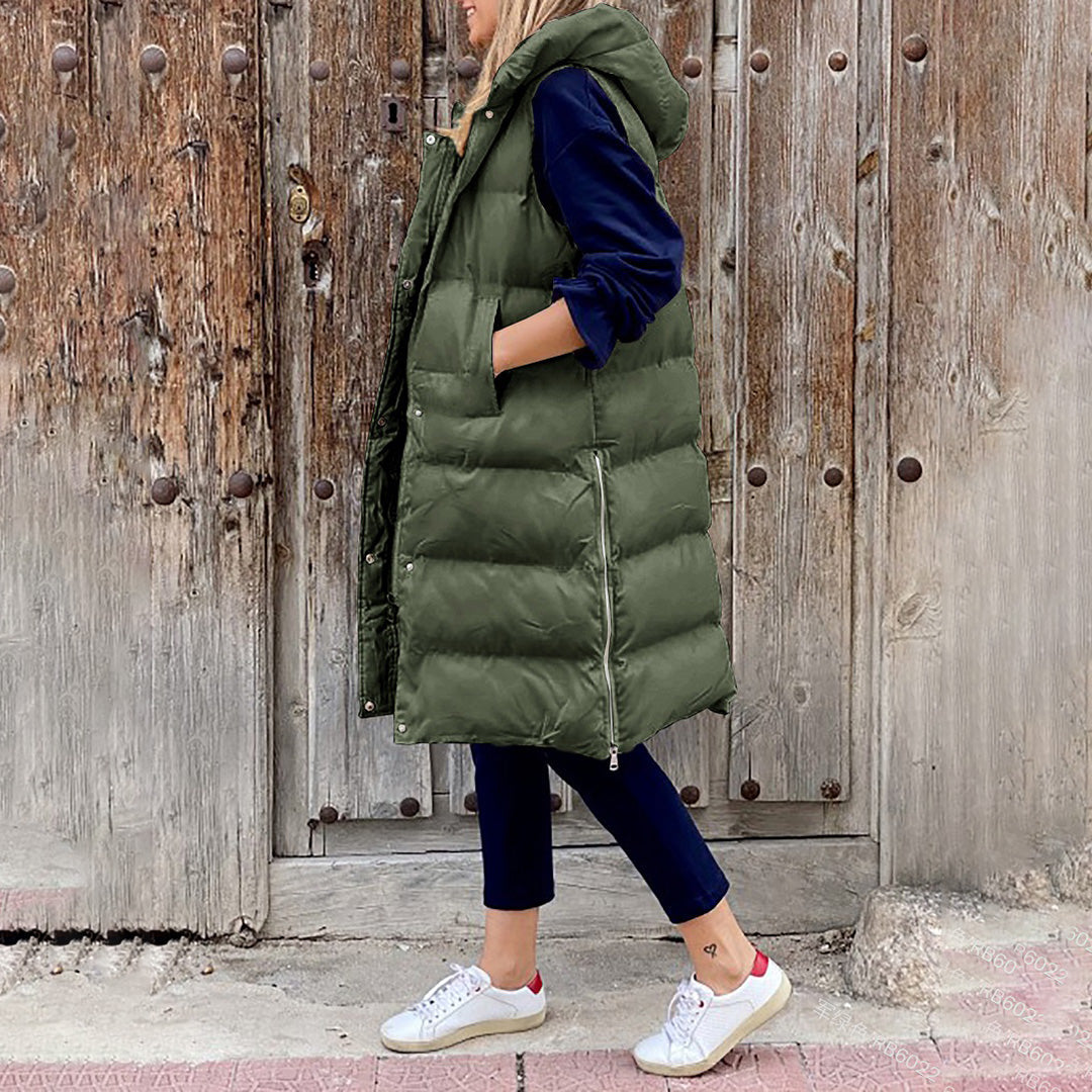CozyVest - Lang puffer-vest med hætte | Ultimativ og stilfuld beskyttelse mod kulden