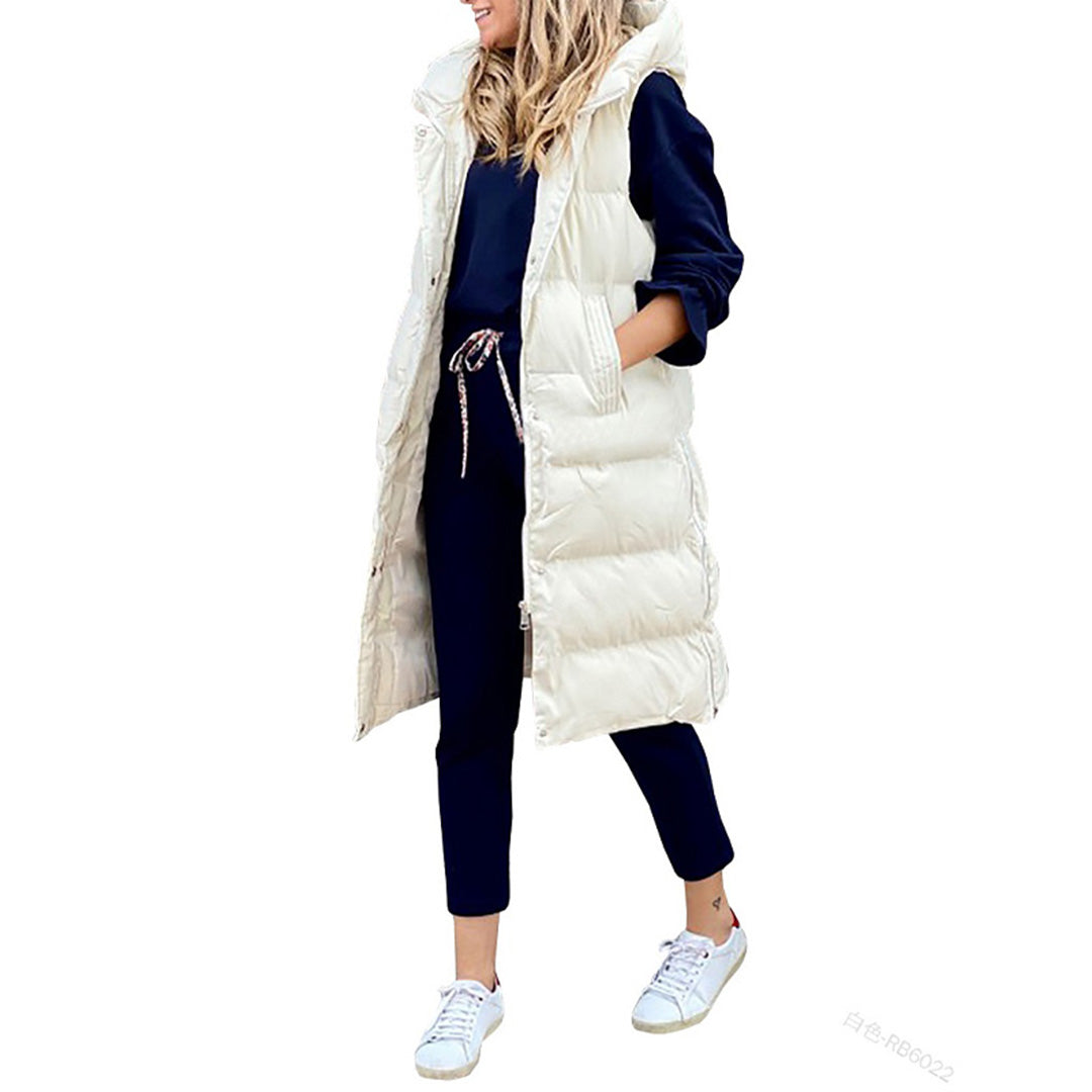 CozyVest - Lang puffer-vest med hætte | Ultimativ og stilfuld beskyttelse mod kulden