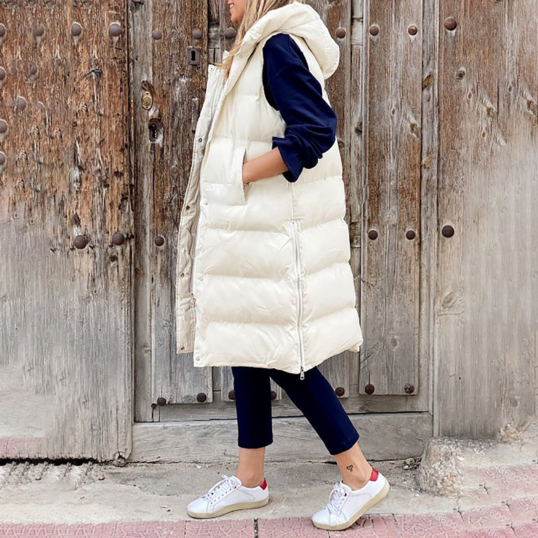 CozyVest - Lang puffer-vest med hætte | Ultimativ og stilfuld beskyttelse mod kulden
