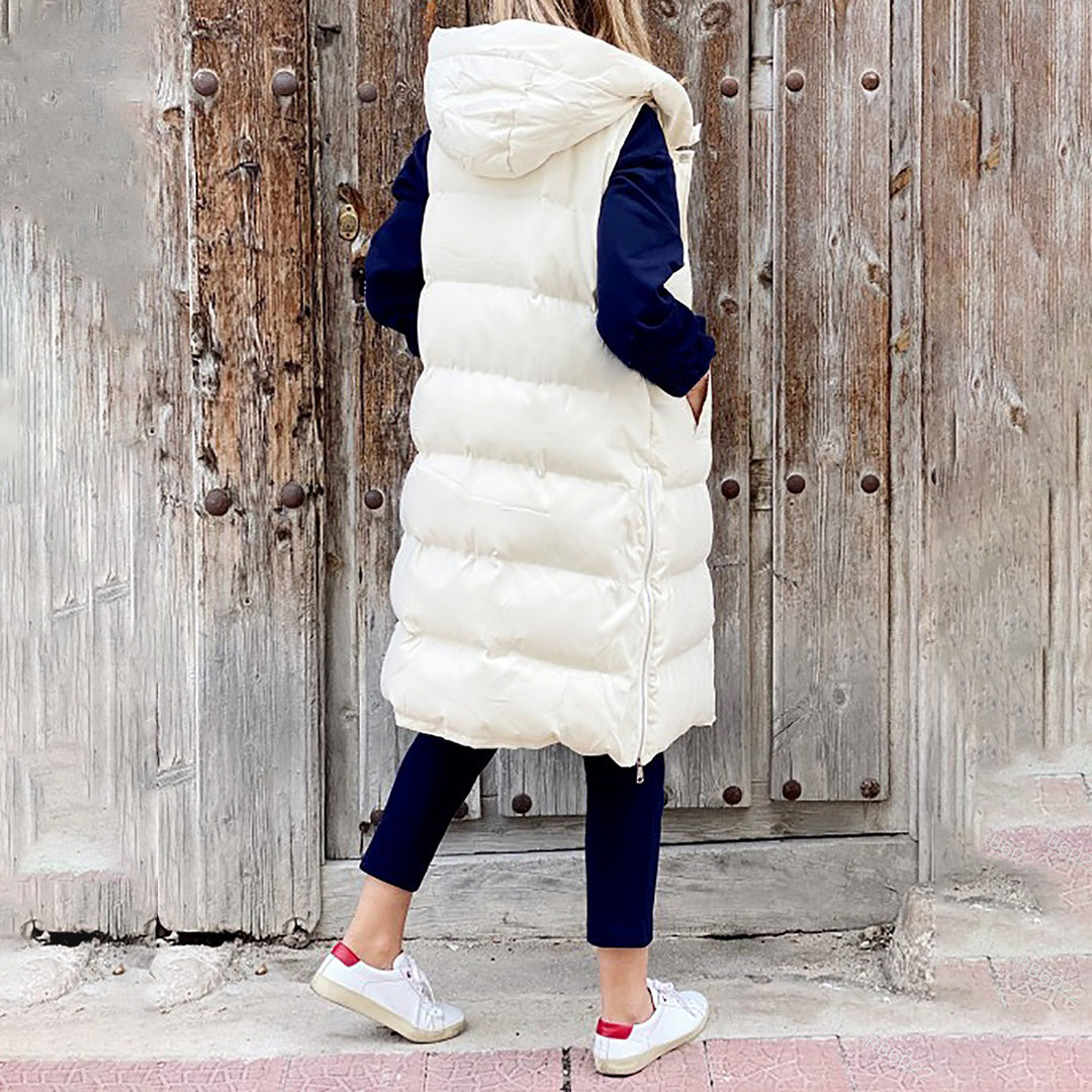 CozyVest - Lang puffer-vest med hætte | Ultimativ og stilfuld beskyttelse mod kulden