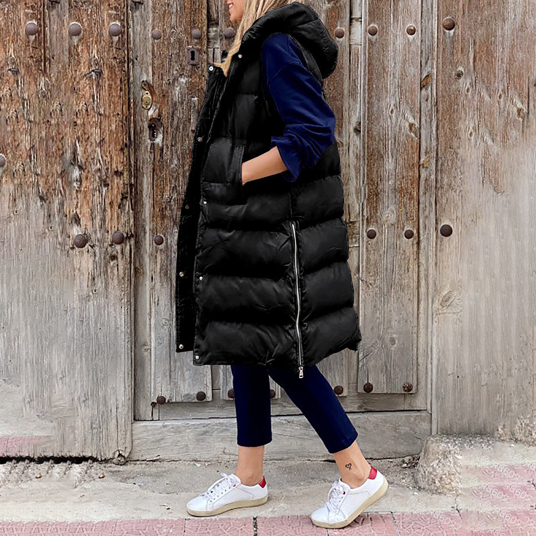 CozyVest - Lang puffer-vest med hætte | Ultimativ og stilfuld beskyttelse mod kulden