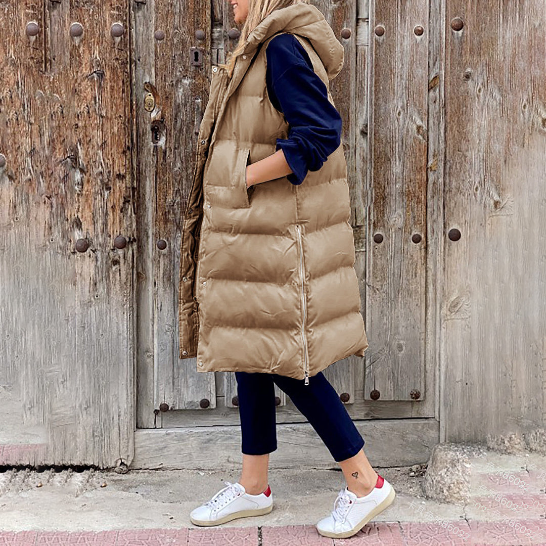 CozyVest - Lang puffer-vest med hætte | Ultimativ og stilfuld beskyttelse mod kulden
