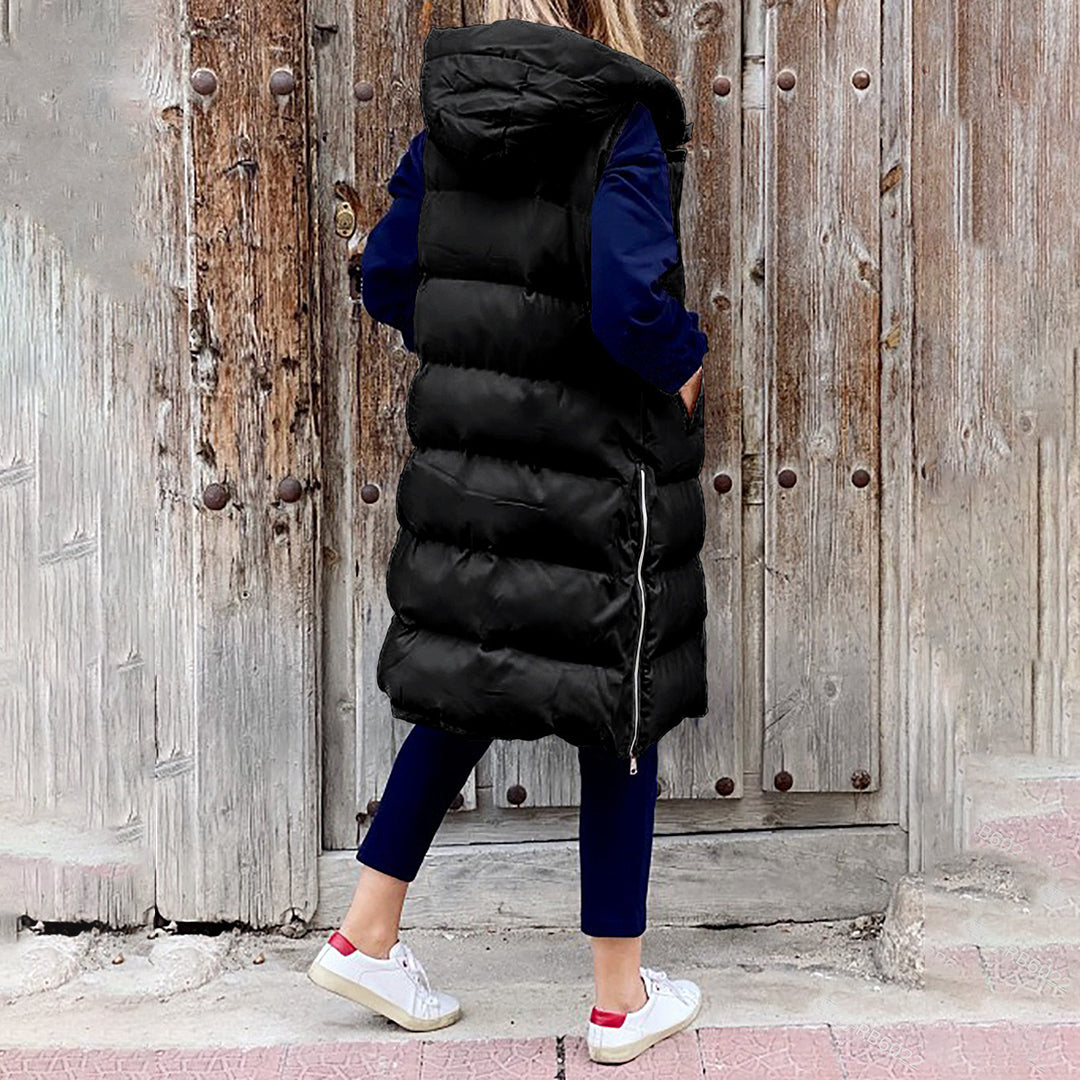 CozyVest - Lang puffer-vest med hætte | Ultimativ og stilfuld beskyttelse mod kulden