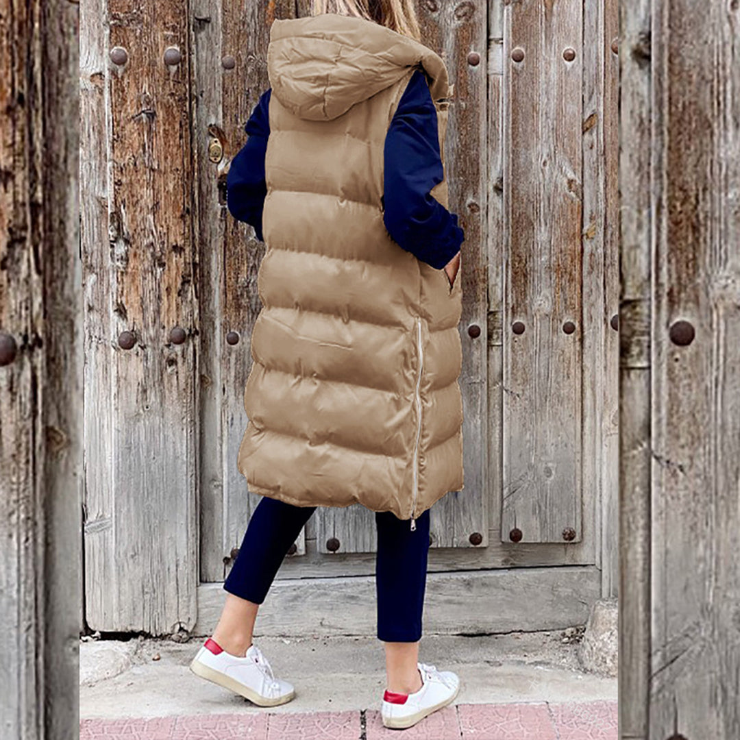 CozyVest - Lang puffer-vest med hætte | Ultimativ og stilfuld beskyttelse mod kulden