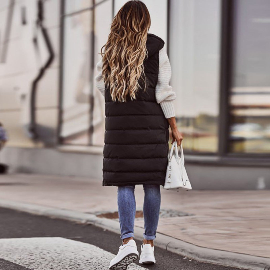 CozyVest - Lang puffer-vest med hætte | Ultimativ og stilfuld beskyttelse mod kulden