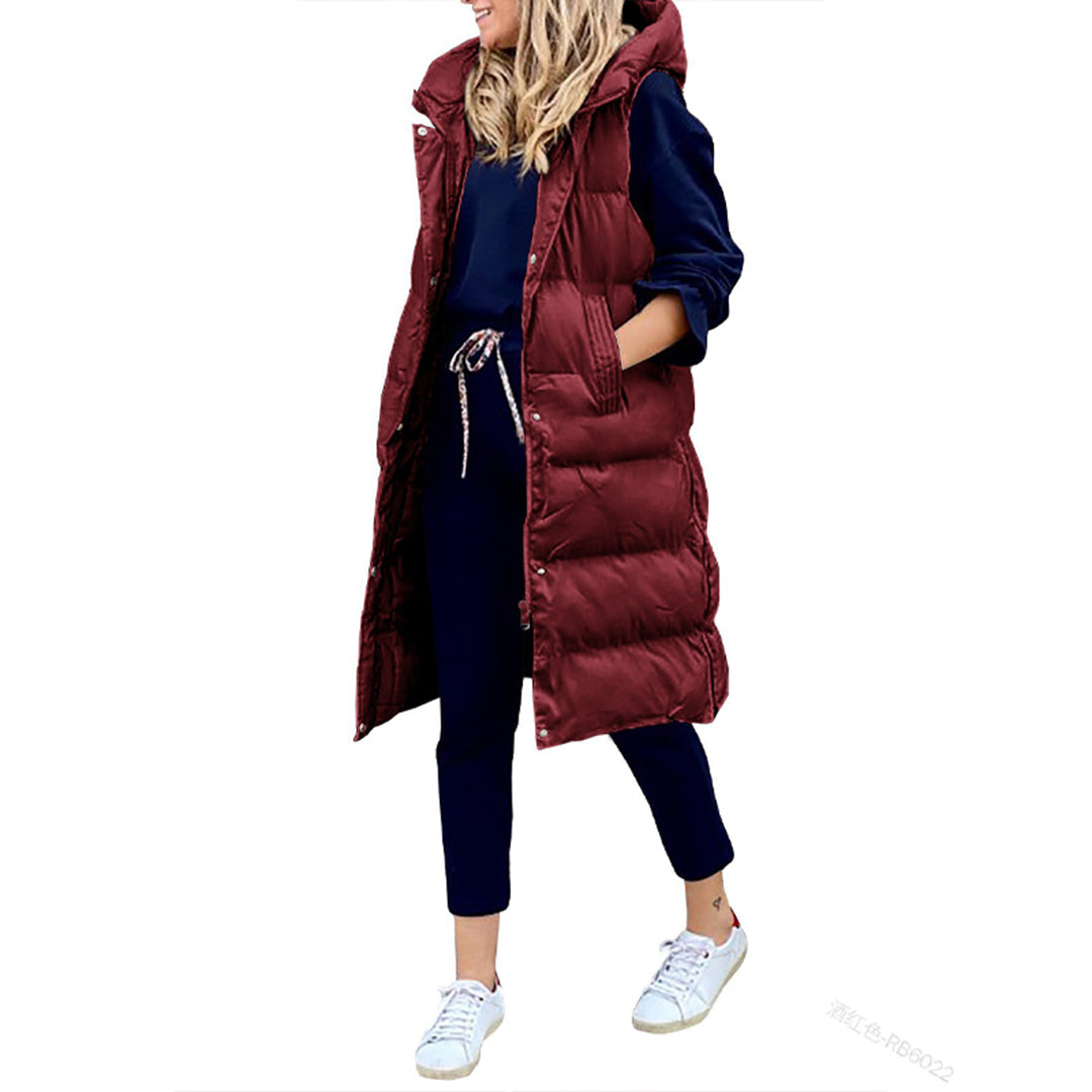 CozyVest - Lang puffer-vest med hætte | Ultimativ og stilfuld beskyttelse mod kulden