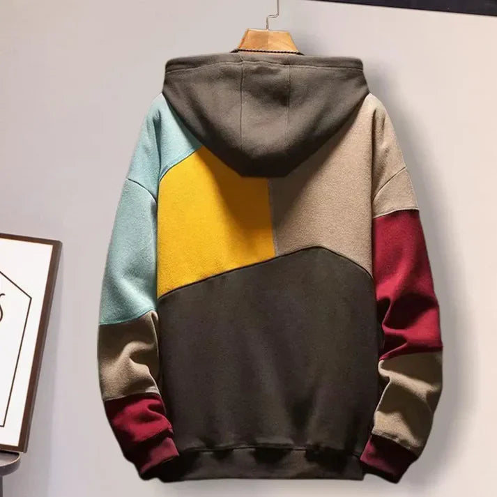 UrbanVogue - Trendy colour block-hættetrøje | Moderne farveaccenter til dit look