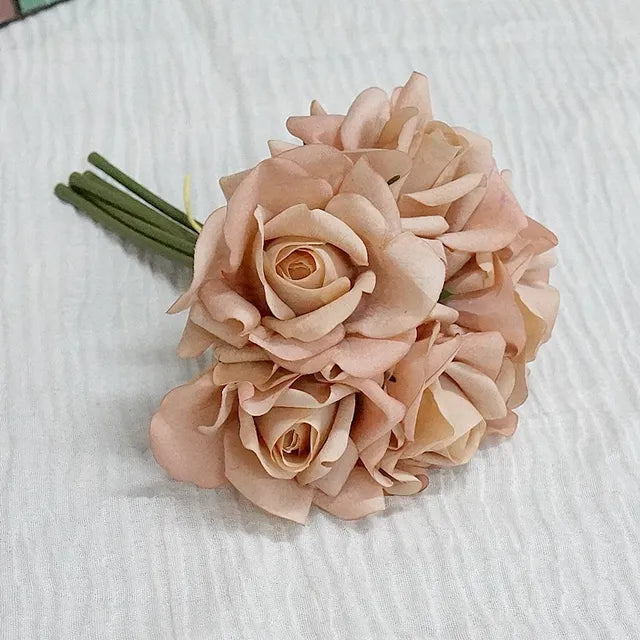 Kunstigt Blomsterbuket i Latex – Elegant 25 cm Buket til Bryllupper og Dekoration, Vedligeholdelsesfri og Holdbar-6