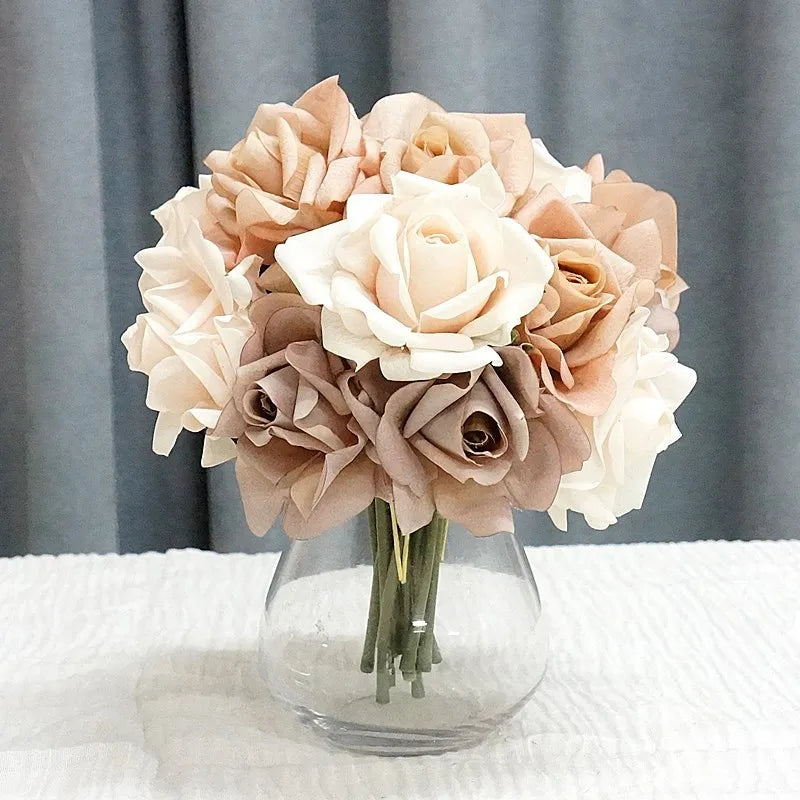 Kunstigt Blomsterbuket i Latex – Elegant 25 cm Buket til Bryllupper og Dekoration, Vedligeholdelsesfri og Holdbar-2