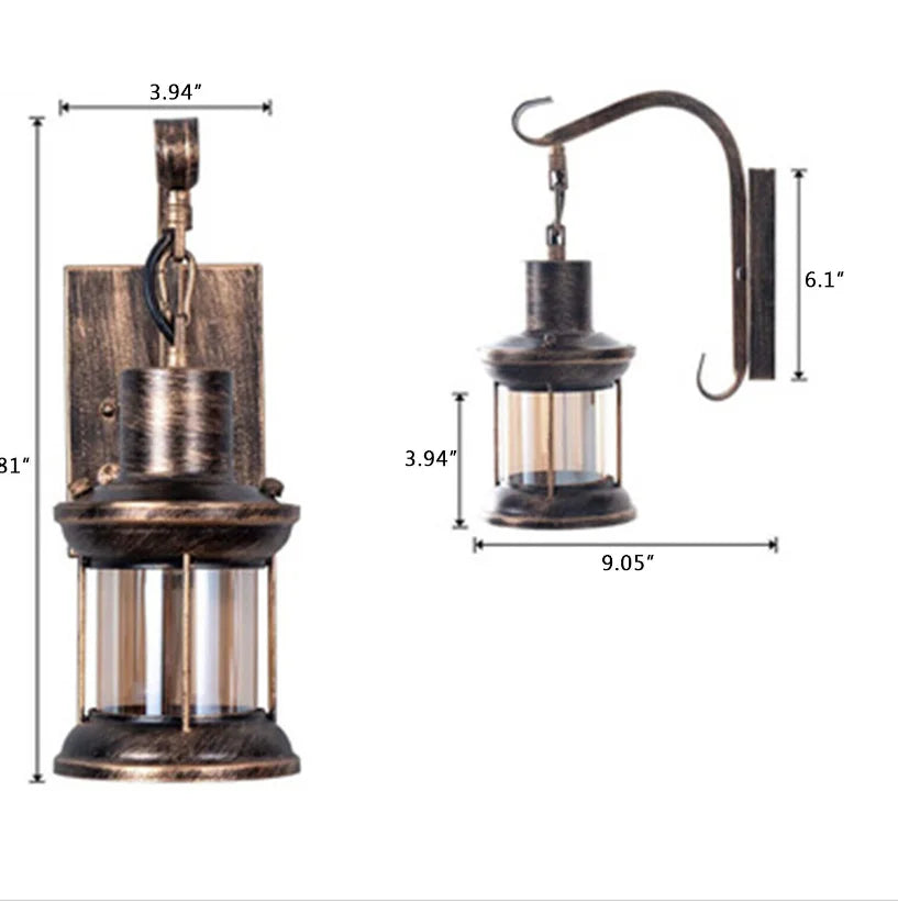UrbanLight - Industriel vintage-væglampe i retrostil til loft, café og stue