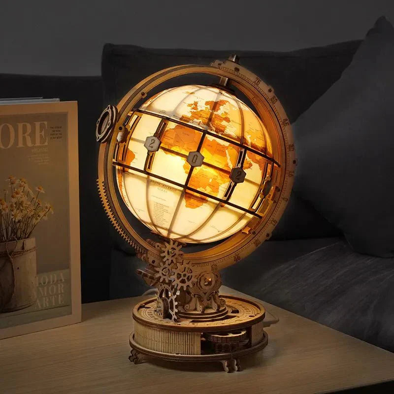 VintageGlow  - Globe Nightlight | Stilfuld belysning med et klassisk verdenskort