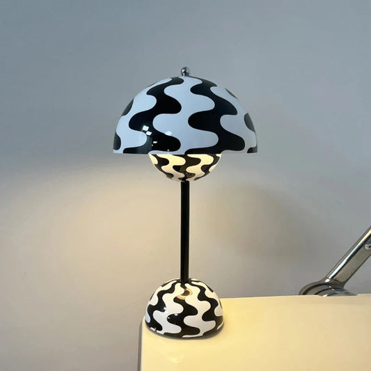 Moderne Draadløse Paddestoel Bordlampe – Dimbart, Snoerfri, Indendørs og Udendørs Belysning, Elegant Design-1