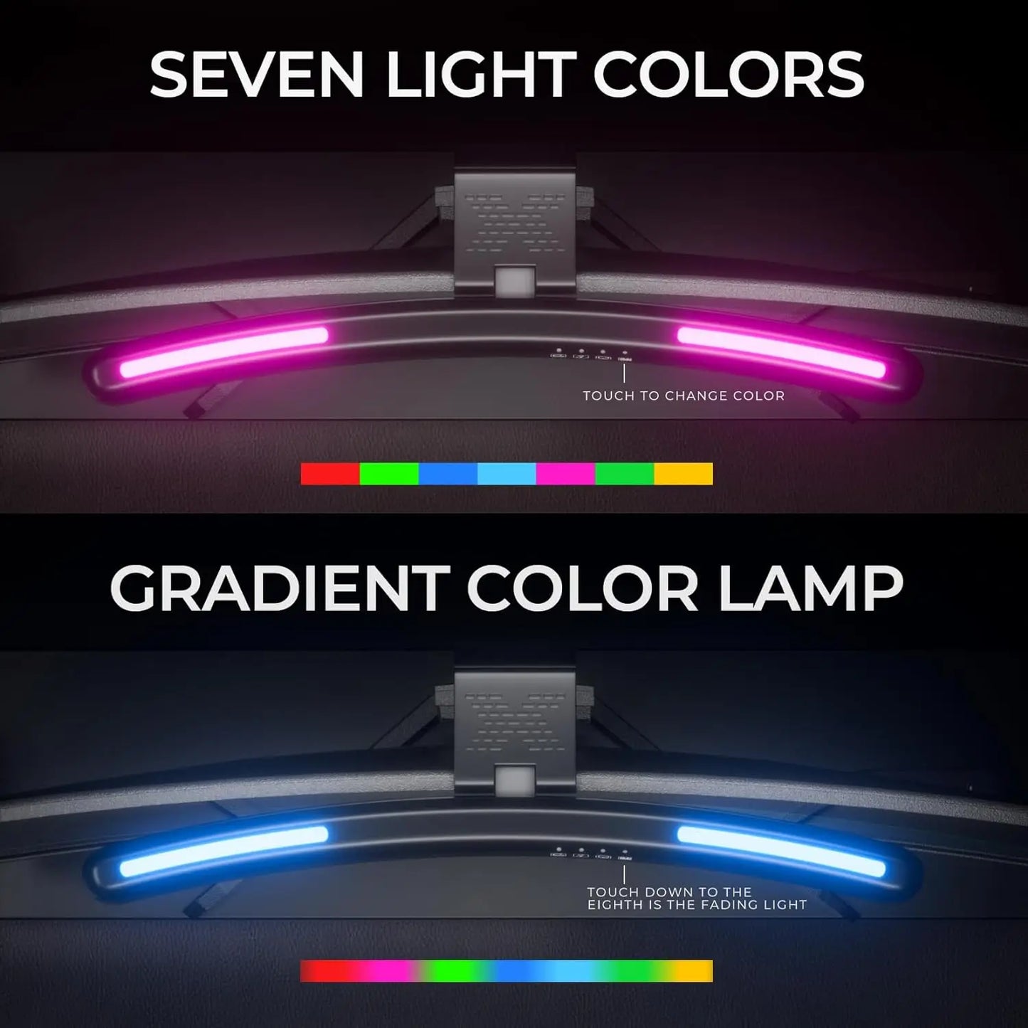 Monitor Light Bar Curved with RGB Backlight Computer Screen Lamp Eye Caring Touch Atmosphere Lights For Gaming Room Decoration