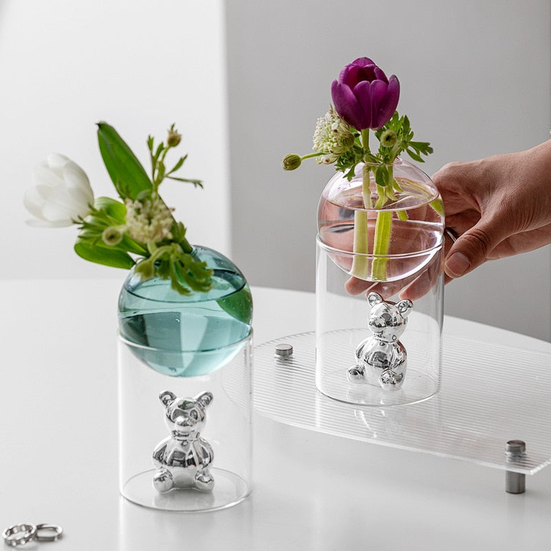 BearGlass - Glasvase med galaktisk bjørn