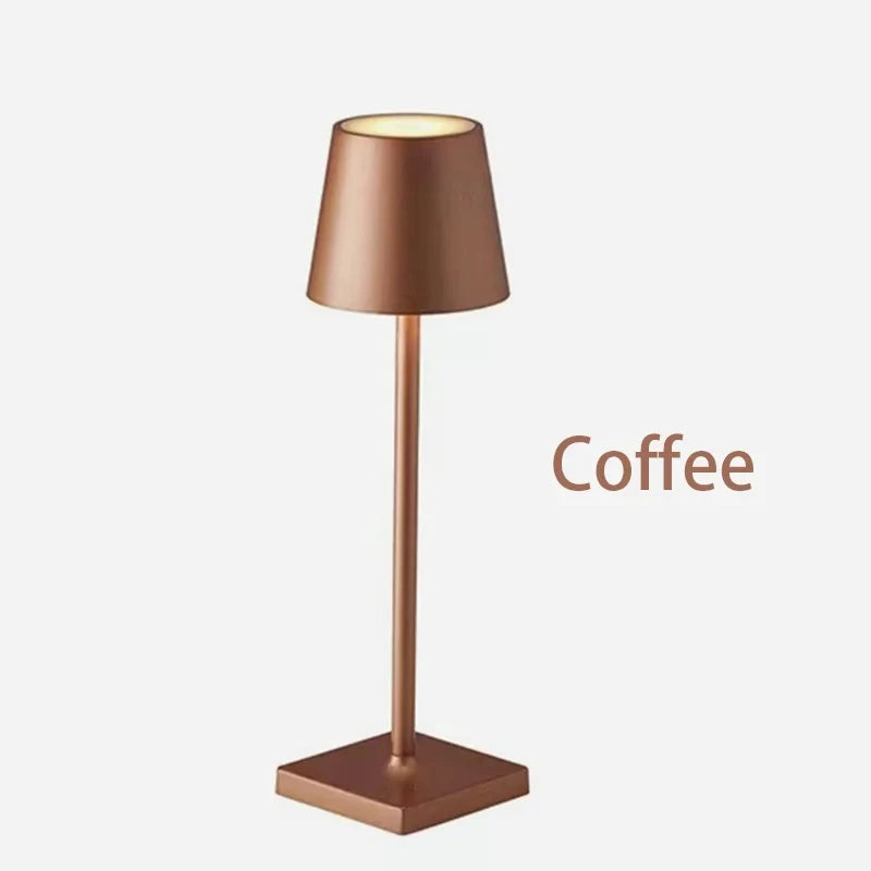 LED Bordlampe m. Touch Sensor | 3 Lysfarver & Dæmpbar | Moderne Nat- & Skrivbordslampe