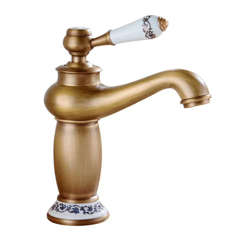 EleganzaBrass - Luksus håndvaskarmatur i antik bronze