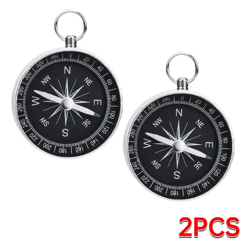 Zakformaat Kompas met Sleutelhanger | Aluminiumlegering | Fluorescerende Wijzer | Outdoor Survival & Wandelen