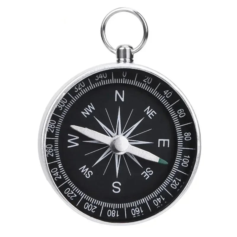 Zakformaat Kompas met Sleutelhanger | Aluminiumlegering | Fluorescerende Wijzer | Outdoor Survival & Wandelen