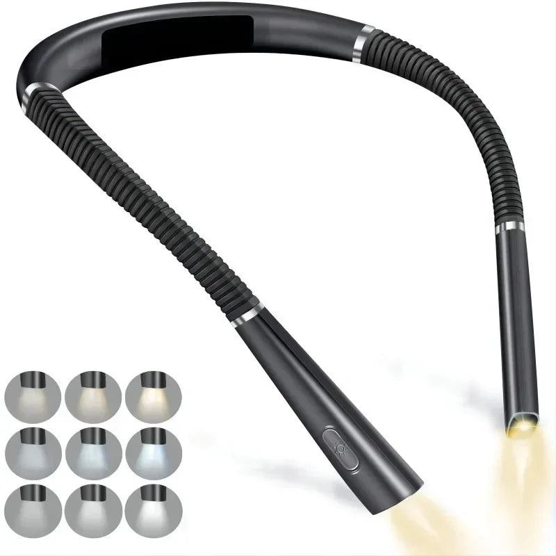 Fleksibel Halslæselampe | Handsfree LED Boglys | USB Opladbar & Bærbar