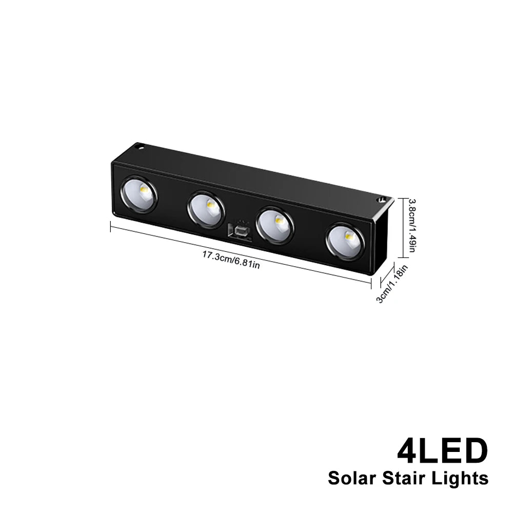 Variant image for Vandtæt Solcellehavebelysning med 4/6/8 LED – Effektiv Udendørs Belysning til Have og Terrasse-4
