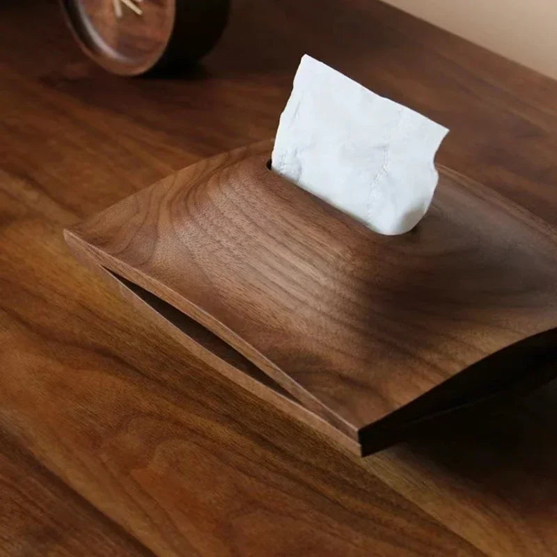 Tissura - Papirlommetørklædeæske i høj kvalitet lavet af fyrretræ, minimalistisk design