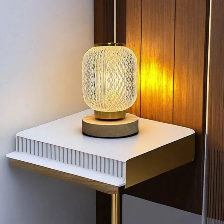 LED Kristal Deklampe med Blødt Lys – USB og Batteri, Elegant Skandinavisk Design til Indendørs Brug-3