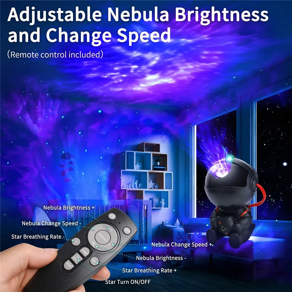 Astronaut Galaxy Projektor – LED Stjernehimmel Projektor med Fjernbetjening