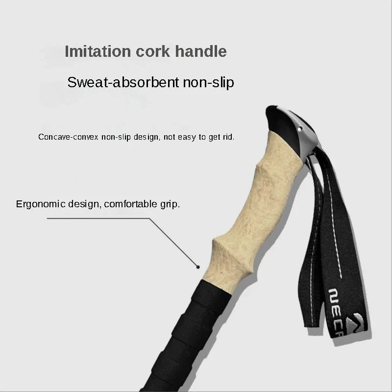 2 stk. Trekking- & Vandrestave | Ultralette & Justerbare | Aluminium med Quick Lock & Anti-Shock