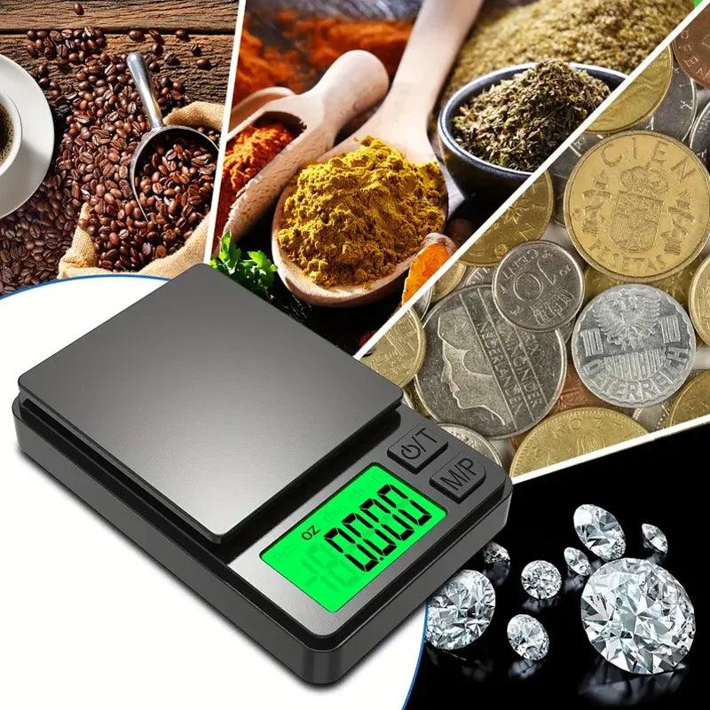 Digital Køkkenvægt 1000 g x 0,1 g – Kompakt Mini Præcisionsvægt med LCD-Skærm og Multifunktionel Tarra-Funktion-4