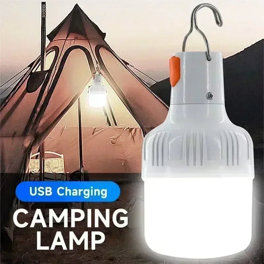 60W LED Nødlamp | USB Opladelig Campinglampe | Vandtæt & Bærbar Lanterne med 3 Lysindstillinger