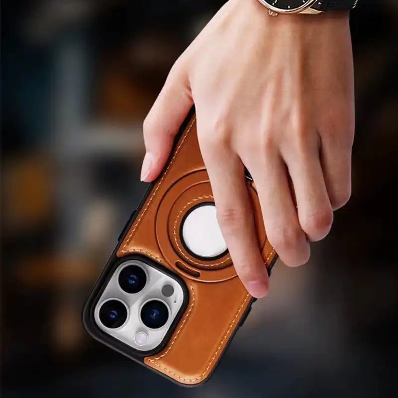 LuxoShield - Magnetisk iPhone-etui med usynligt ringstativ